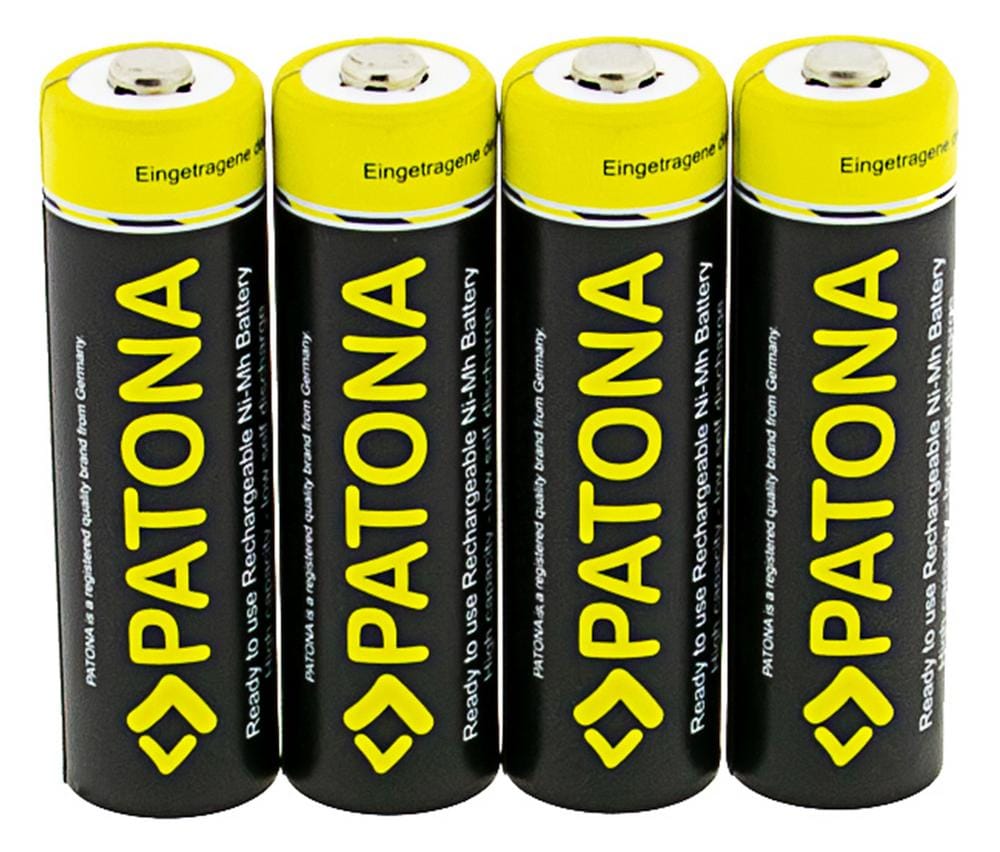 PATONA Mignon Akkus 4x AA 2450mAh inkl Box für Kameras Fernbedienungen Spielzeug