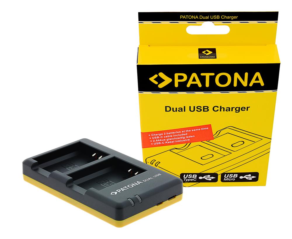 PATONA Dual Schnell-Ladegerät für Canon LP-E10 LPE10 inklusive USB-C Kabel