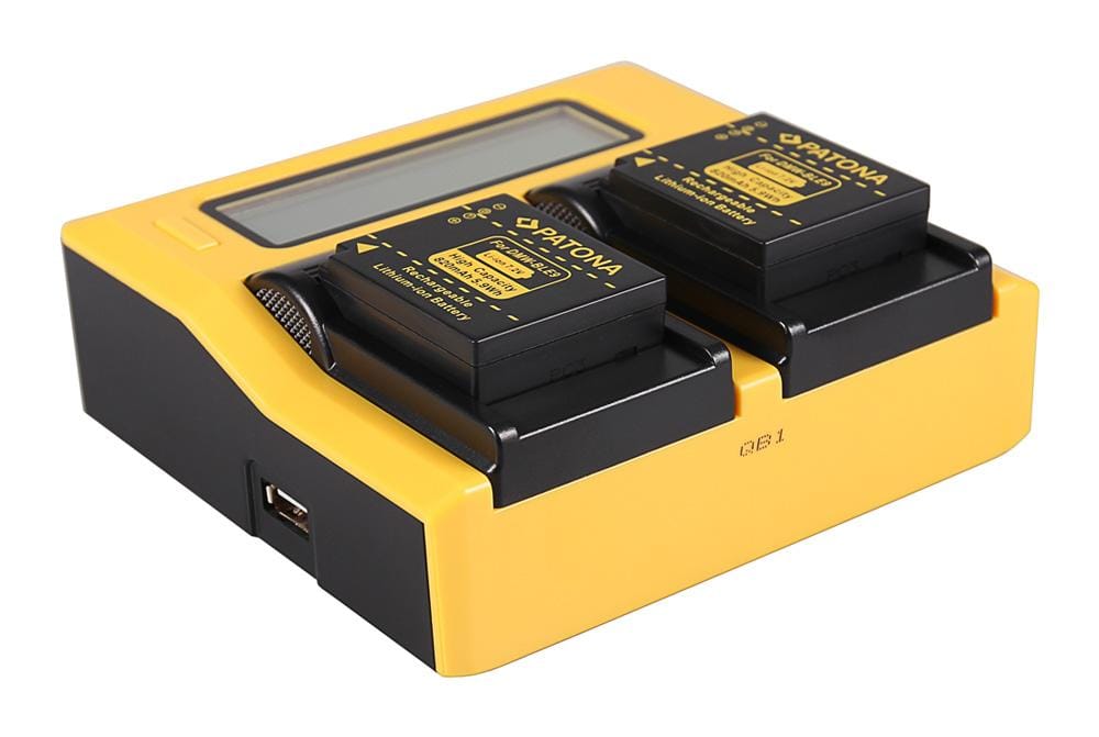 PATONA Dual LCD USB Ladegerät für Panasonic DMW-BLE9 DMW-BLE9E Lumix DMC-GF3 DMC-S6K