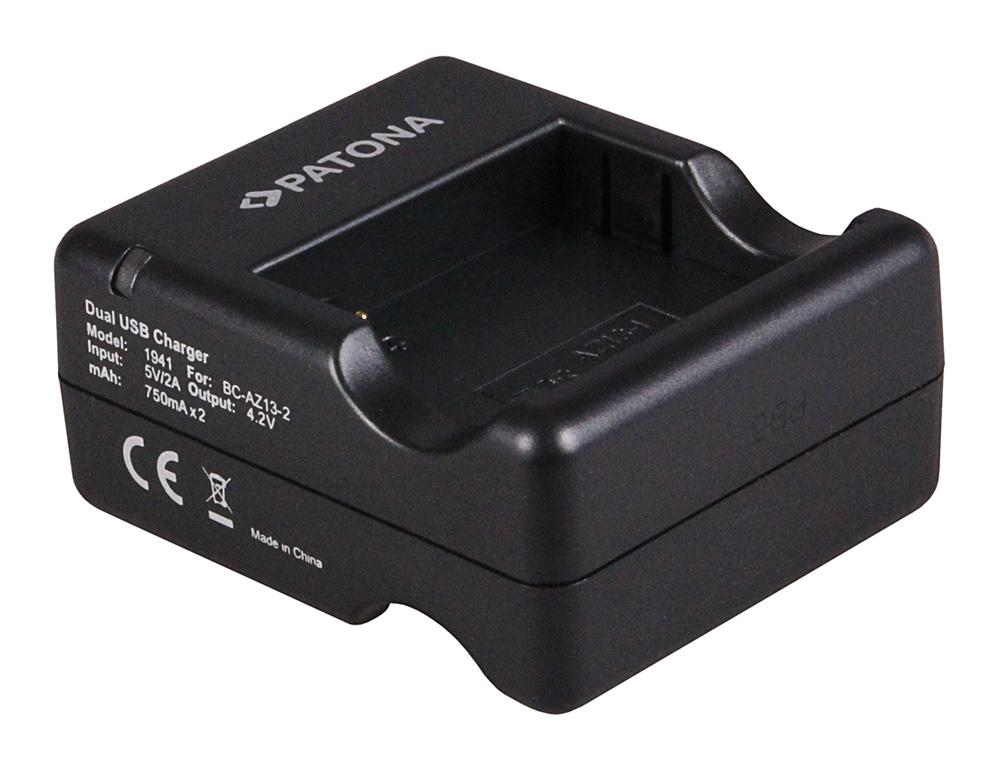 PATONA Dual Schnell-Ladegerät für Xiaomi Yi AZ13-2 AZ13-1 inkl. Micro-USB Kabel PATONA Dual Schnell-Ladegerät für Xiaomi Yi AZ13-2 AZ13-1 inkl. Micro-USB Kabel