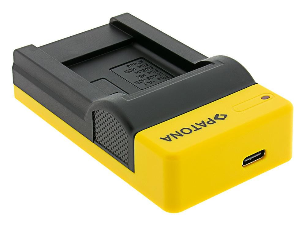 PATONA Slim USB Ladegerät mit USB-C Input für Olympus Li-40B Li-42B Nikon EN-EL10