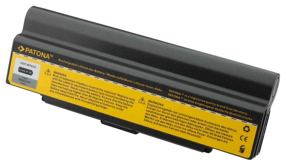 PATONA Akku für Sony VGP-BPL2 VGP-BPL2A VGP-BPL2C BPS2 6600mAh