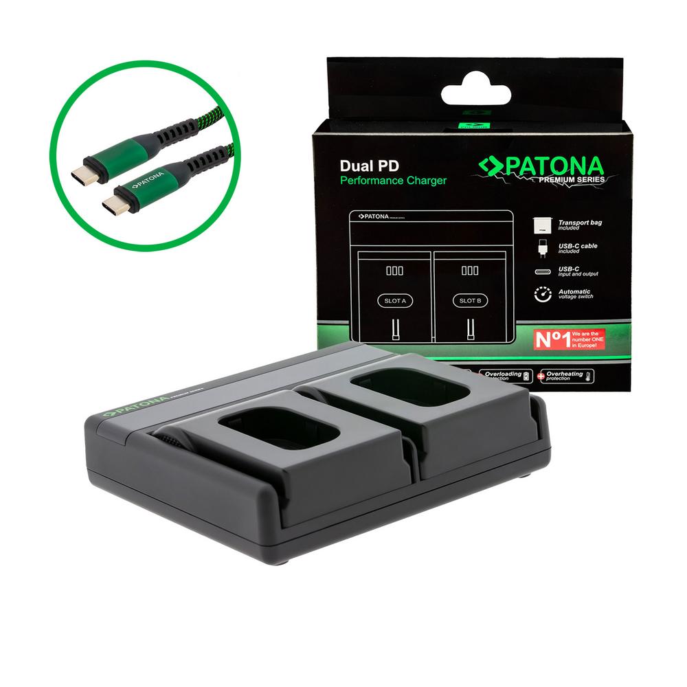 PATONA Premium Dual PD Performance Ladegerät für Panasonic DMW-BLJ31 inkl. USB-C input/output PATONA Premium Dual PD Performance Ladegerät für Panasonic DMW-BLJ31 inkl. USB-C input/output