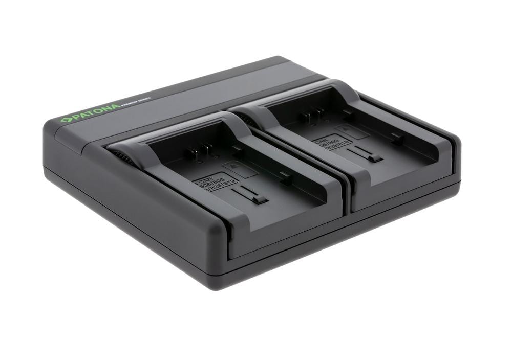 PATONA Premium Dual PD Performance Ladegerät für Canon BP-808 inkl. USB-C input/output