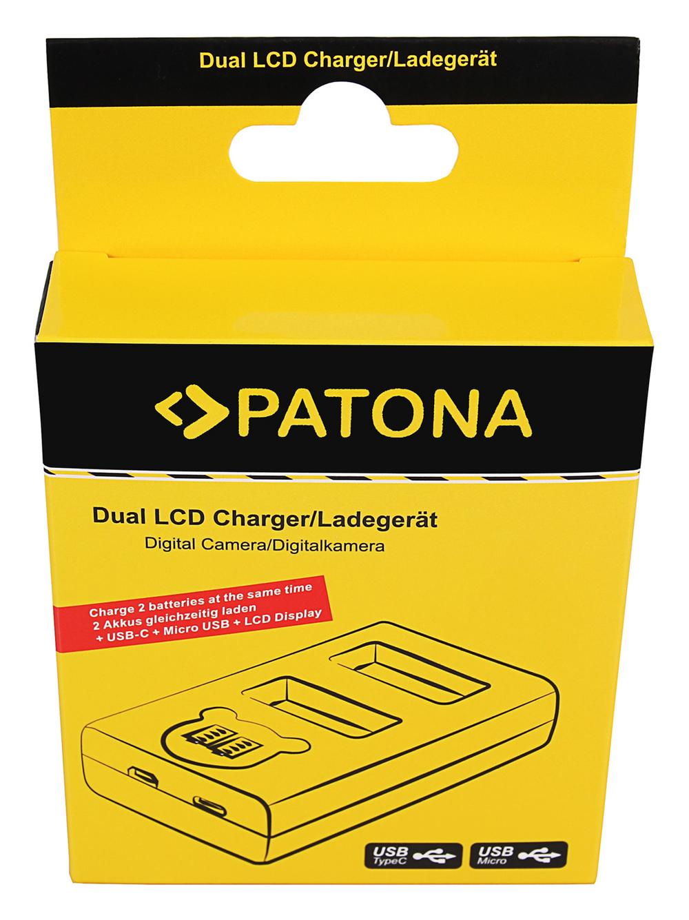 PATONA Dual LCD USB Ladegerät für Olympus OM-1 BLX-1 PATONA Dual LCD USB Ladegerät für Olympus OM-1 BLX-1