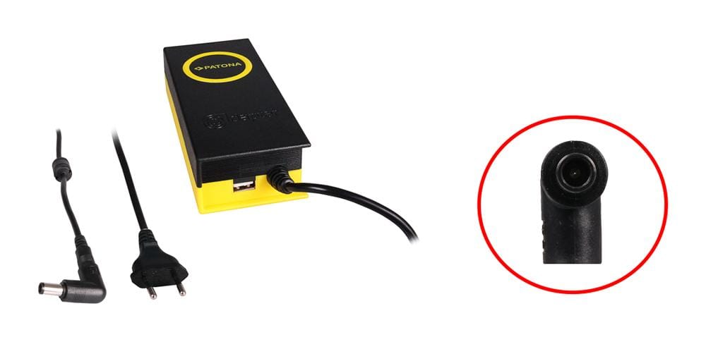 PATONA 90W Synchron-Netzteil 18,5V inkl. USB-Ausgang 2,1A für Notebook, externe Festplatte, Blu-Ray-Player und Spielkonsolen PATONA 90W Synchron-Netzteil 18,5V inkl. USB-Ausgang 2,1A für Notebook, externe Festplatte, Blu-Ray-Player und Spielkonsolen
