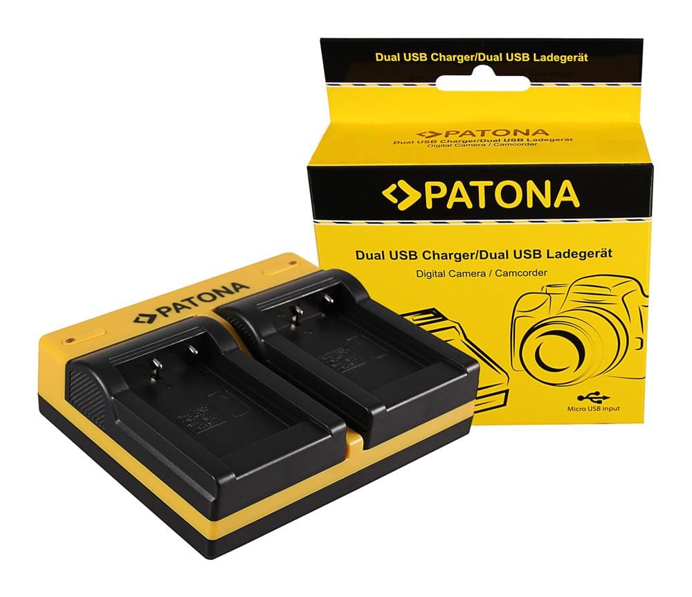PATONA Dual Ladegerät für Aiptek Ordro NP-170 084-07042L-062 AHD 2 AHD H23 CB-170 Ordro inkl. Micro-USB