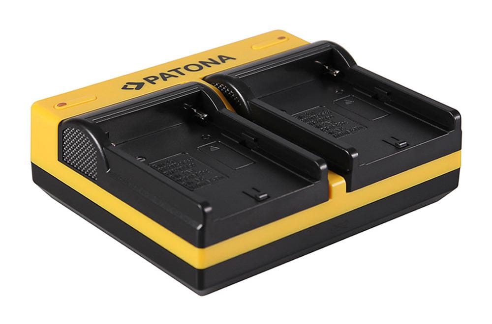 PATONA Dual Ladegerät für Sony NP-FM50 NP-F550 NP-F750 NP-F970 inkl. Micro-USB Kabel