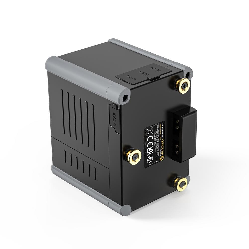 PATONA PROTECT Gold Mount Akku G200 PD100 198 Wh für DSLR‑Kameras, Camcorder, Laptop, Smartphone, LED‑Licht