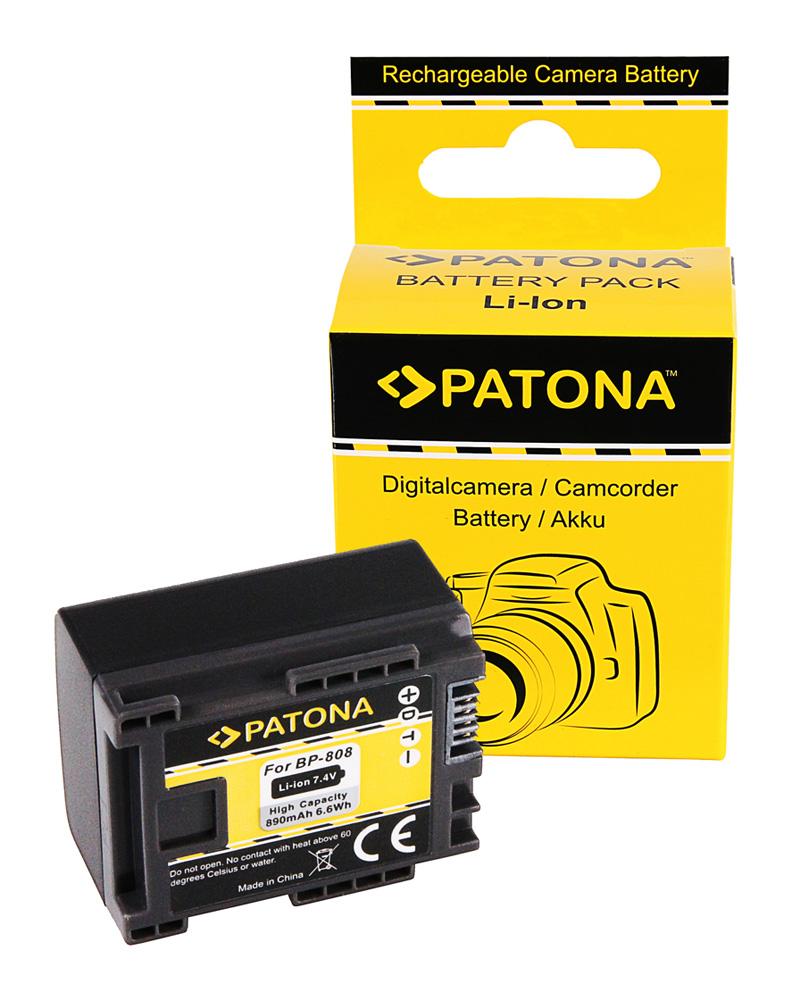 PATONA Akku für Canon BP819 BP827 BP808 BP809 HF100 HG-20 wireless