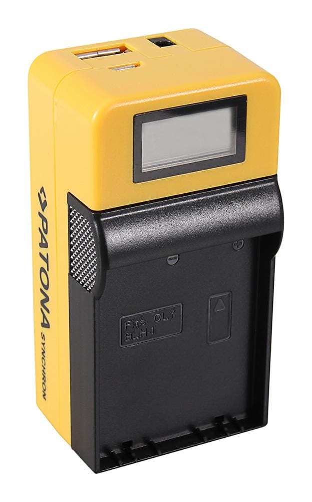 PATONA Synchron USB Ladegerät für Olympus BLH1 BLH-1 mit LCD-Display PATONA Synchron USB Ladegerät für Olympus BLH1 BLH-1 mit LCD-Display