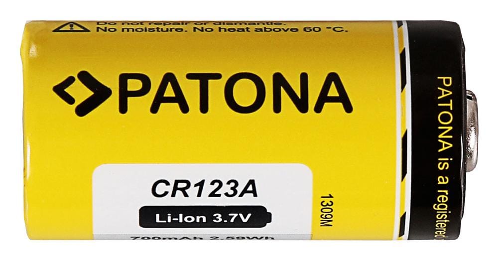 PATONA Akku CR123A 16340 Li-Ion 3,7 V 700 mAh für Digitalkameras LED-Taschenlampen Laserpointern Video-Überwachungssysteme Modellbau