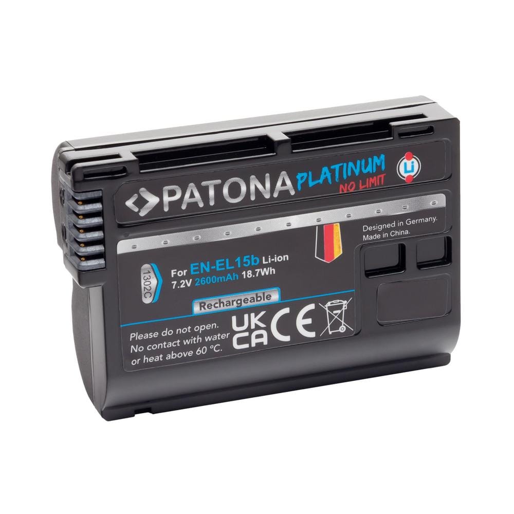 PATONA Platinum Akku für Nikon EN-EL15b D7000 D7100 D600 D610 D800 D800E D810 D850 Z7 V1