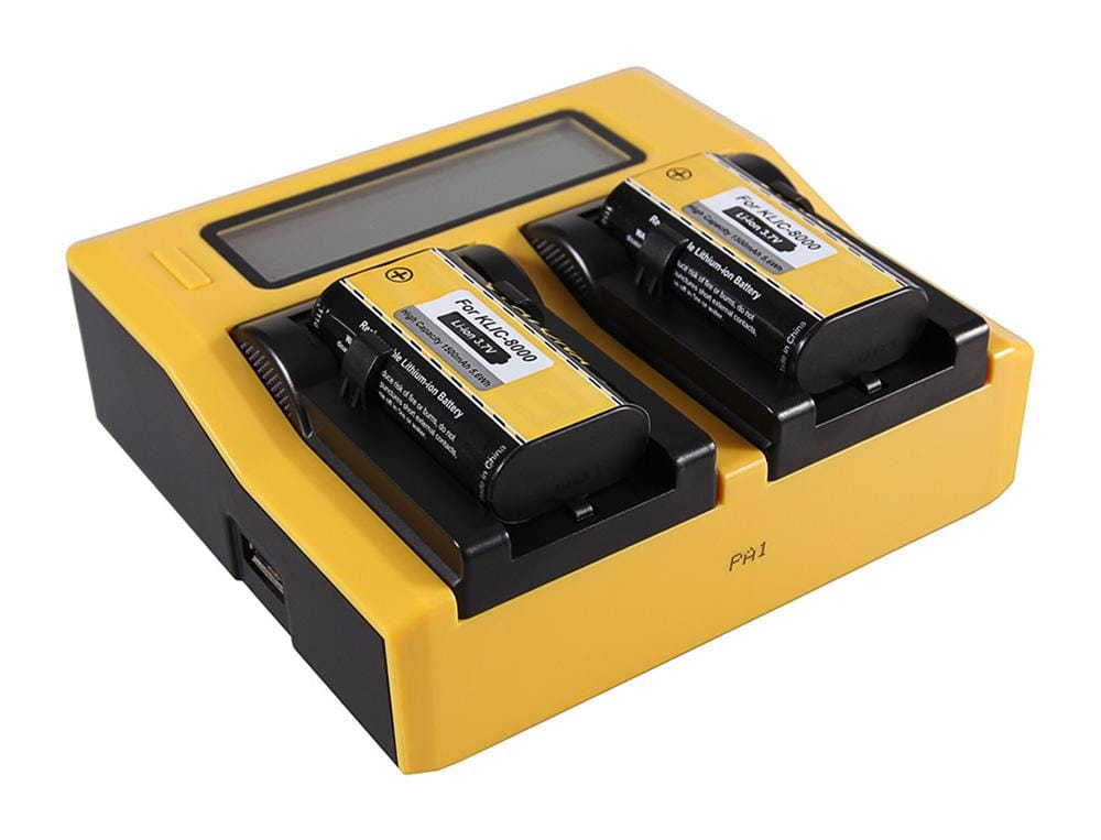 PATONA Dual LCD USB Ladegerät für Kodak Klic-8000 DB-50 Easyshare Z1012 IS Z1085 IS Z1485 IS Z612