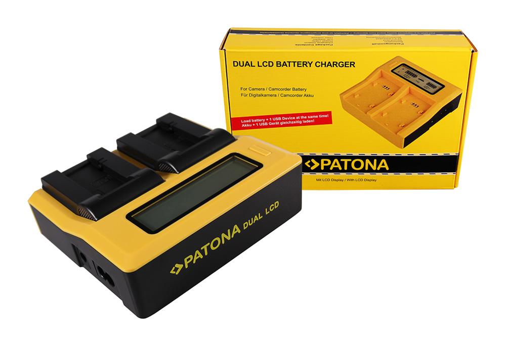 PATONA Dual LCD USB Ladegerät für Sony NP-FC10 Cyber-shot Point & Shoot DSCP DSC-P DSCP10 DSC-P10