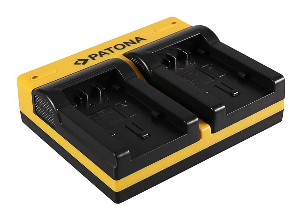 PATONA Dual Ladegerät für Panasonic VW-VBK180 H H100 H101 H95 HC HCV700 HC-V700 inkl. Micro‑USB Kabel