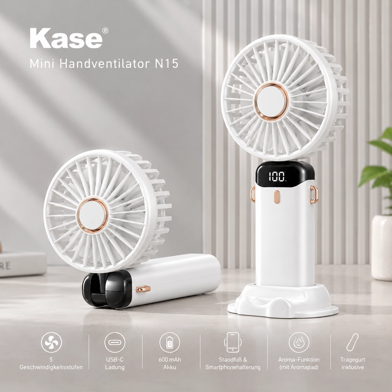 Mini Handventilator 5 Stufen mit Aromafunktion Mini Handventilator 5 Stufen mit Aromafunktion