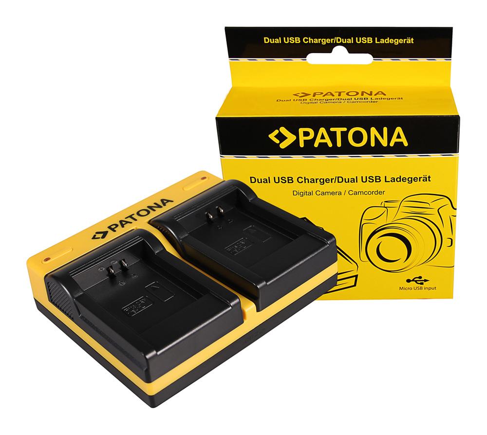 PATONA Dual Ladegerät für Canon NB-11L IXUS 125HS 240HS NB-11L Powershot A1200 A2200 inklusive Micro-USB