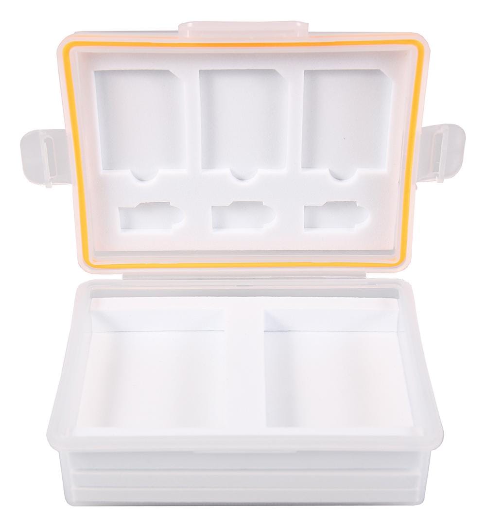 PATONA Aufbewahrungsbox für Akkus und Speicherkarten für Canon LP-E8 Nikon EN-EL14 Fuji NP-95 Pentax