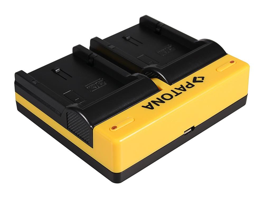 PATONA Dual Ladegerät für Panasonic CGA-S002E Lumix FZ5 DMCFZ 8 DMC-FZ 8 DMCFZ1 FZ1B inkl. Micro-USB