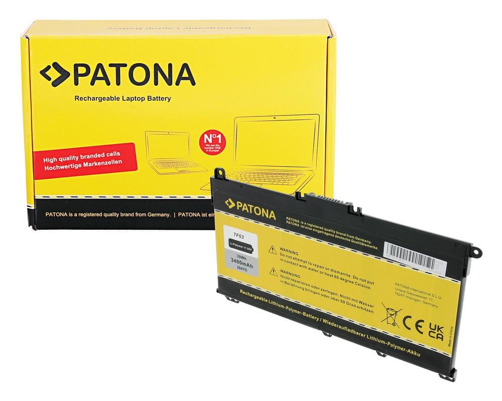 PATONA Akku für HP Pavilion 15-CC 15-CD 17-AR Serie 14-BF 14-BF040WM 14-BK 14-BK061ST TF03