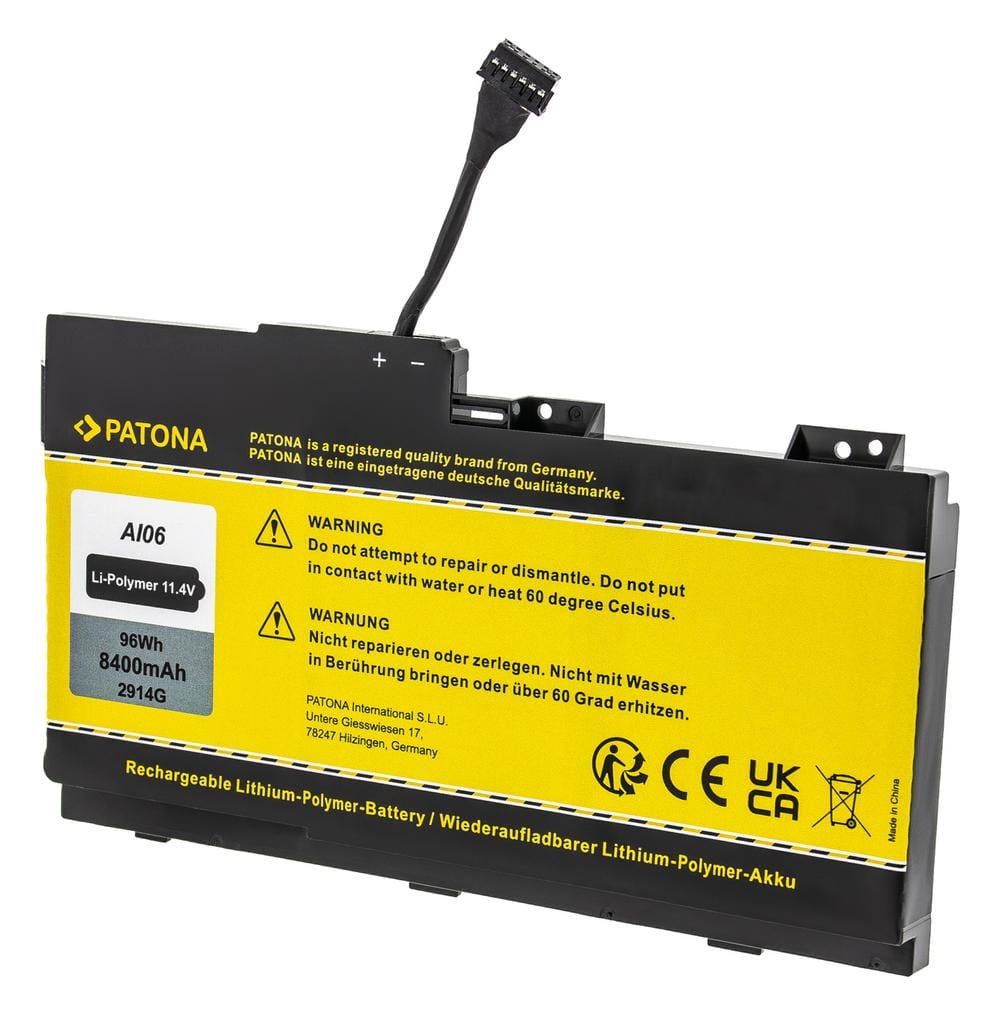 PATONA Akku für HP ZBook 17 G3 Series Notebook 808397-421 AI06XL