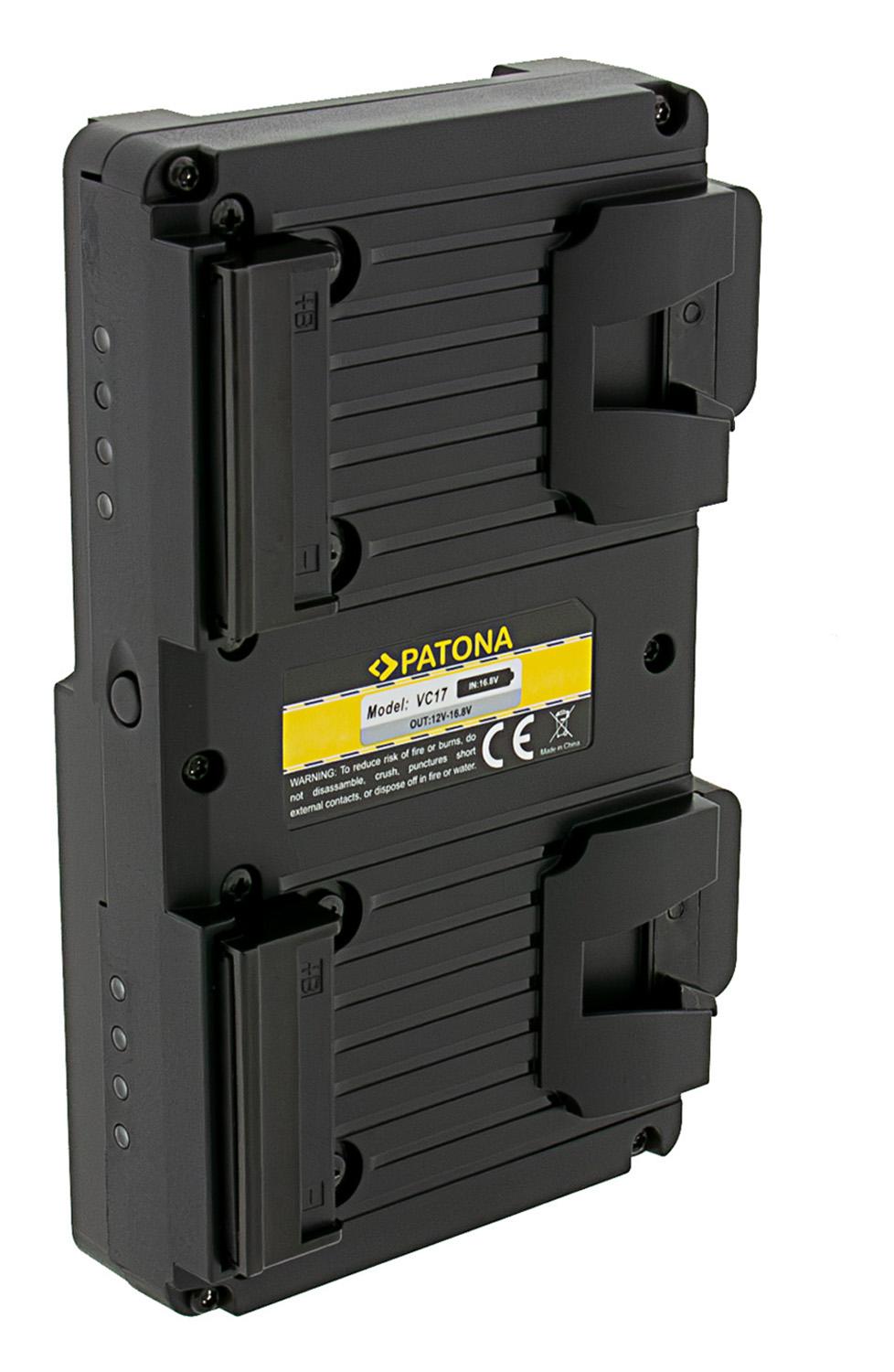 PATONA Hot Swap V-Mount Adapter für 2 PATONA Nano Akkus inkl. Ladefunktion D-Tap