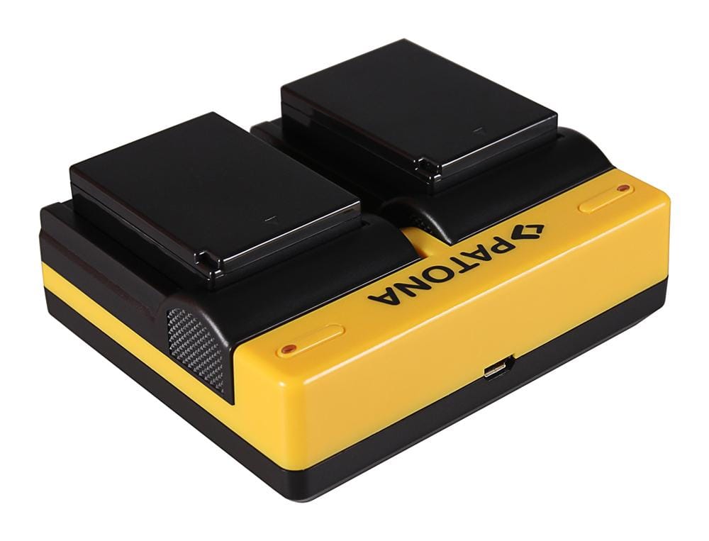 PATONA Dual Ladegerät für Canon LP‑E10 EOS EOS1100D EOS‑1100D Rebel T3 LP‑E10 Kiss X50 inkl. Micro‑USB