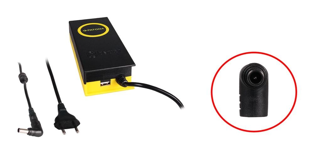 PATONA 90W Synchron Netzteil 6,5x4,4x10mm 19,5V inkl. USB Ausgang 2,1A PATONA 90W Synchron Netzteil 6,5x4,4x10mm 19,5V inkl. USB Ausgang 2,1A