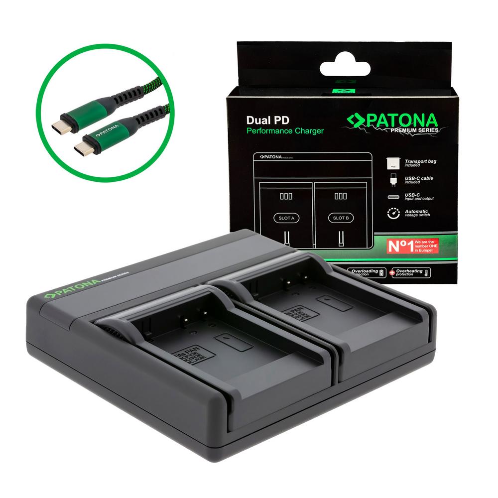 PATONA Premium Dual PD Performance Ladegerät für Panasonic DMW-BCF10E inkl. USB-C Input/Output PATONA Premium Dual PD Performance Ladegerät für Panasonic DMW-BCF10E inkl. USB-C Input/Output