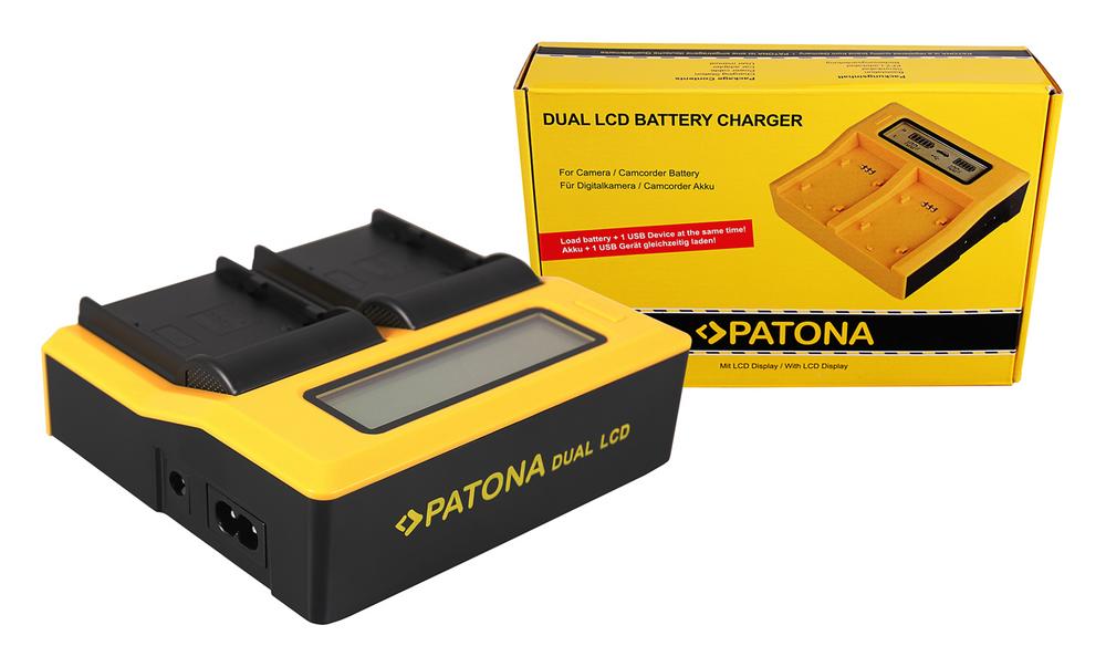 PATONA Dual LCD USB Ladegerät für Canon BP-A30 EOS C200 C200B C200 PL C300 Mark II XF705 CA-CP200L
