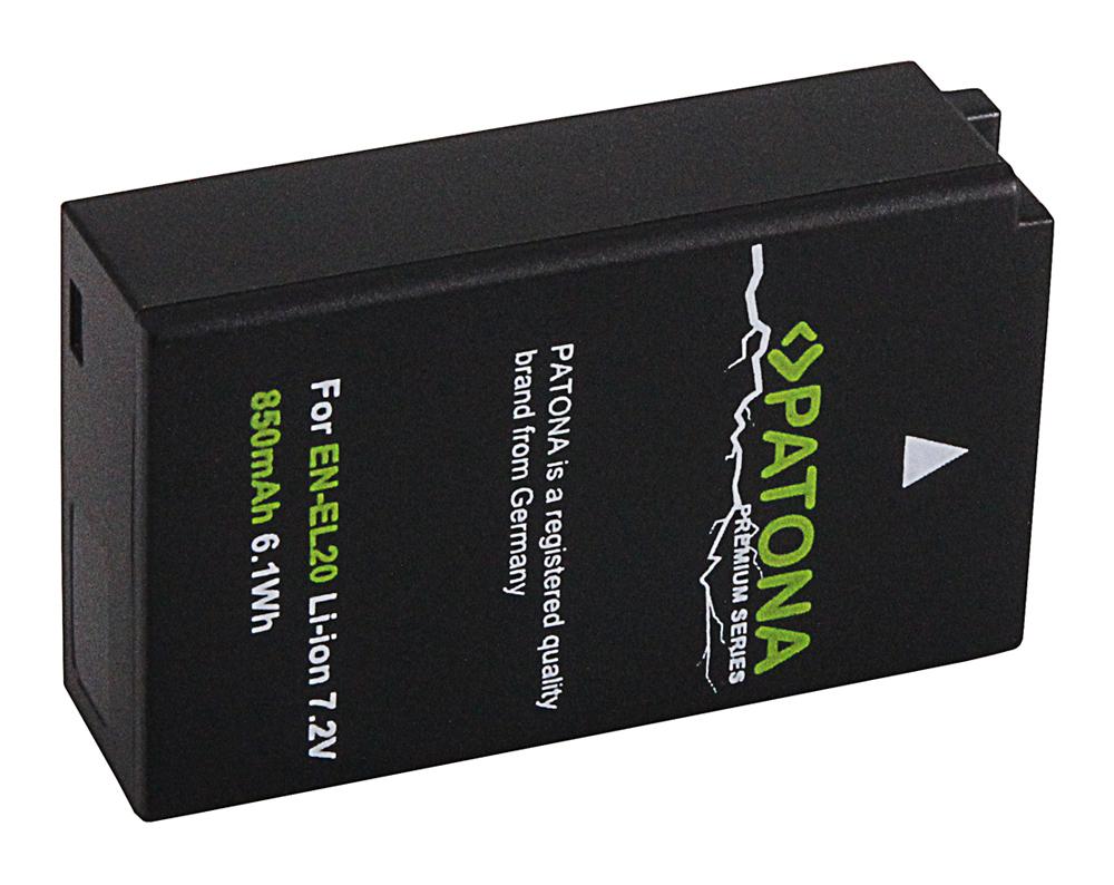 PATONA Premium Akku für Nikon EN-EL20 AW1 1 J1 1 J2 1 J3 1 S1 1 V3 Coolpix A Coolpix 950 1000