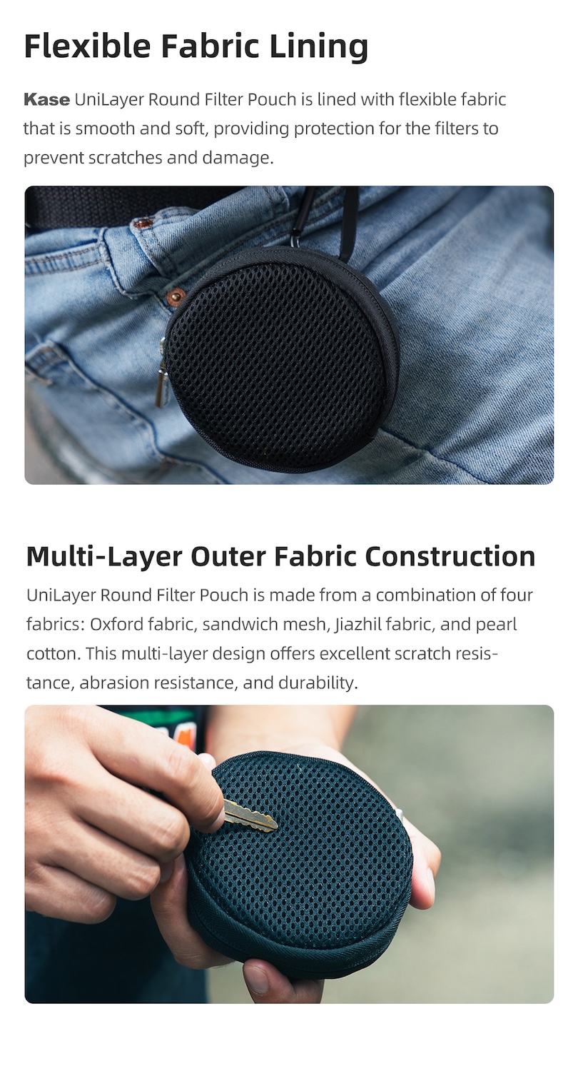 Filter Tasche für magnetische Rundfilter UniLayer bis 82mm Filter