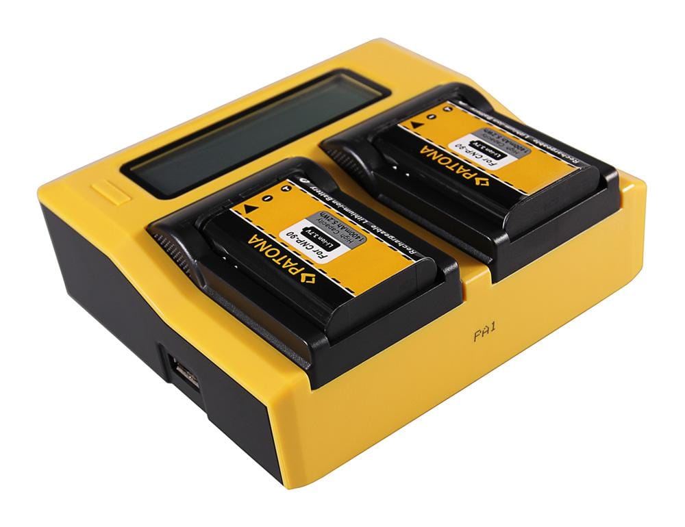 PATONA Dual LCD USB Ladegerät für Casio NP-90 Exilim EXH10 EX-H10 PATONA Dual LCD USB Ladegerät für Casio NP-90 Exilim EXH10 EX-H10