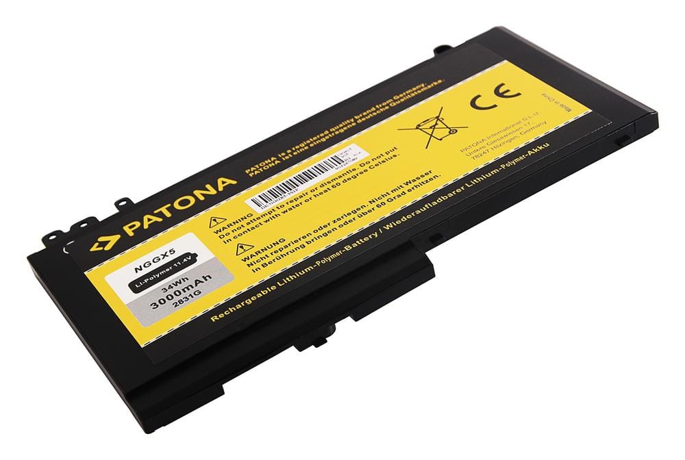 PATONA Akku für Dell Latitude Serie E5270 12 12 5000 Serie-E5270 12-E5270 0RDRH9 NGGX5 RDRH9