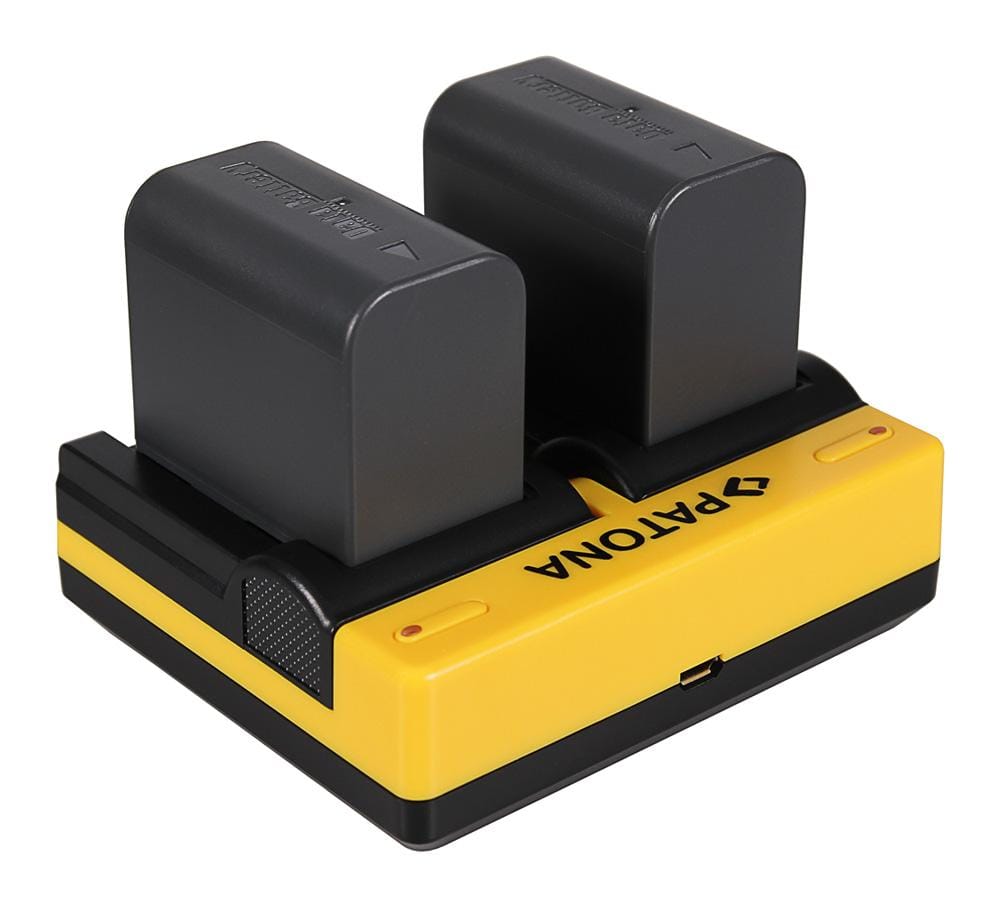 PATONA Dual Ladegerät für JVC BN-VF808U GR-D DRD818 DR-D818 GRD720 GR-D720 GRD720E inkl. Micro-USB Kabel