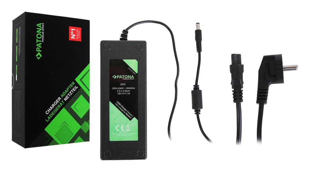 PATONA Premium Netzteil 135W 19V 7,1A 5,5 x 2,5 mm PATONA Premium Netzteil 135W 19V 7,1A 5,5 x 2,5 mm