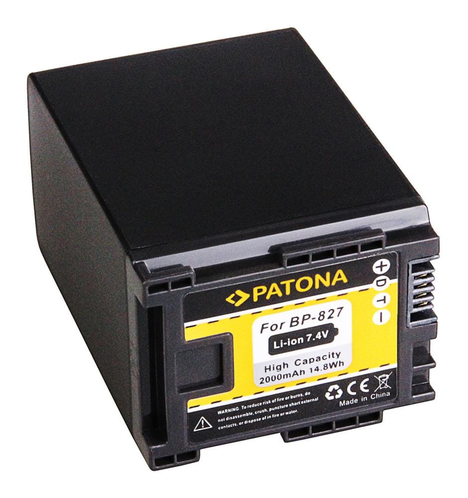 PATONA Akku für Canon BP-827 FS10 FS100 FS11 FS200 FS21 FS22 iVIS FS10
