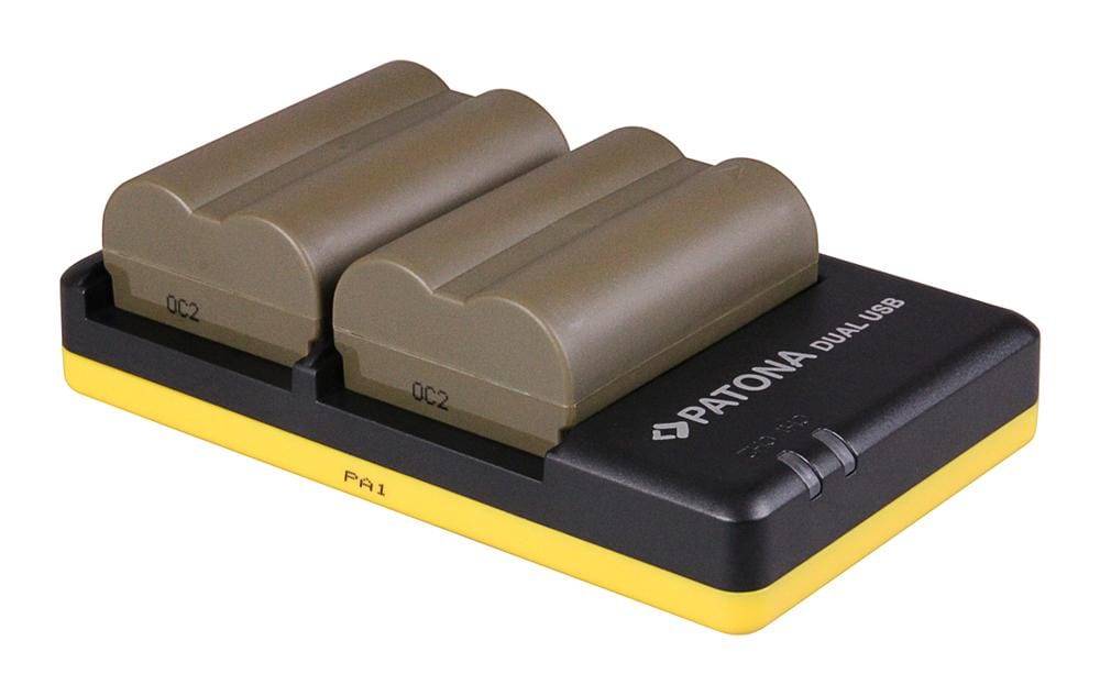 PATONA Dual Schnell-Ladegerät für Canon BP-508 BP-512 inkl. Micro-USB Kabel