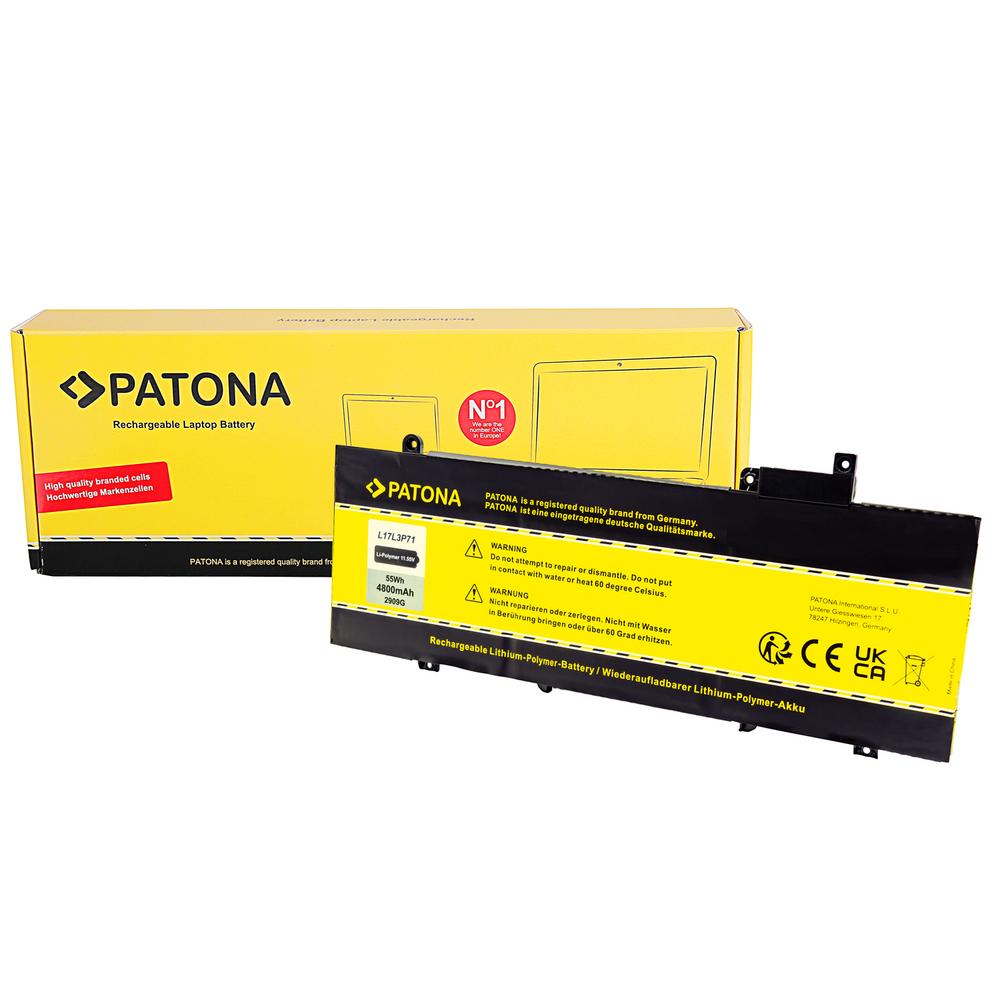 PATONA Akku für Lenovo ThinkPad T480S L17L3P71 SB10K97620 01AV480 4800mAh 11,55V Li-Polymer
