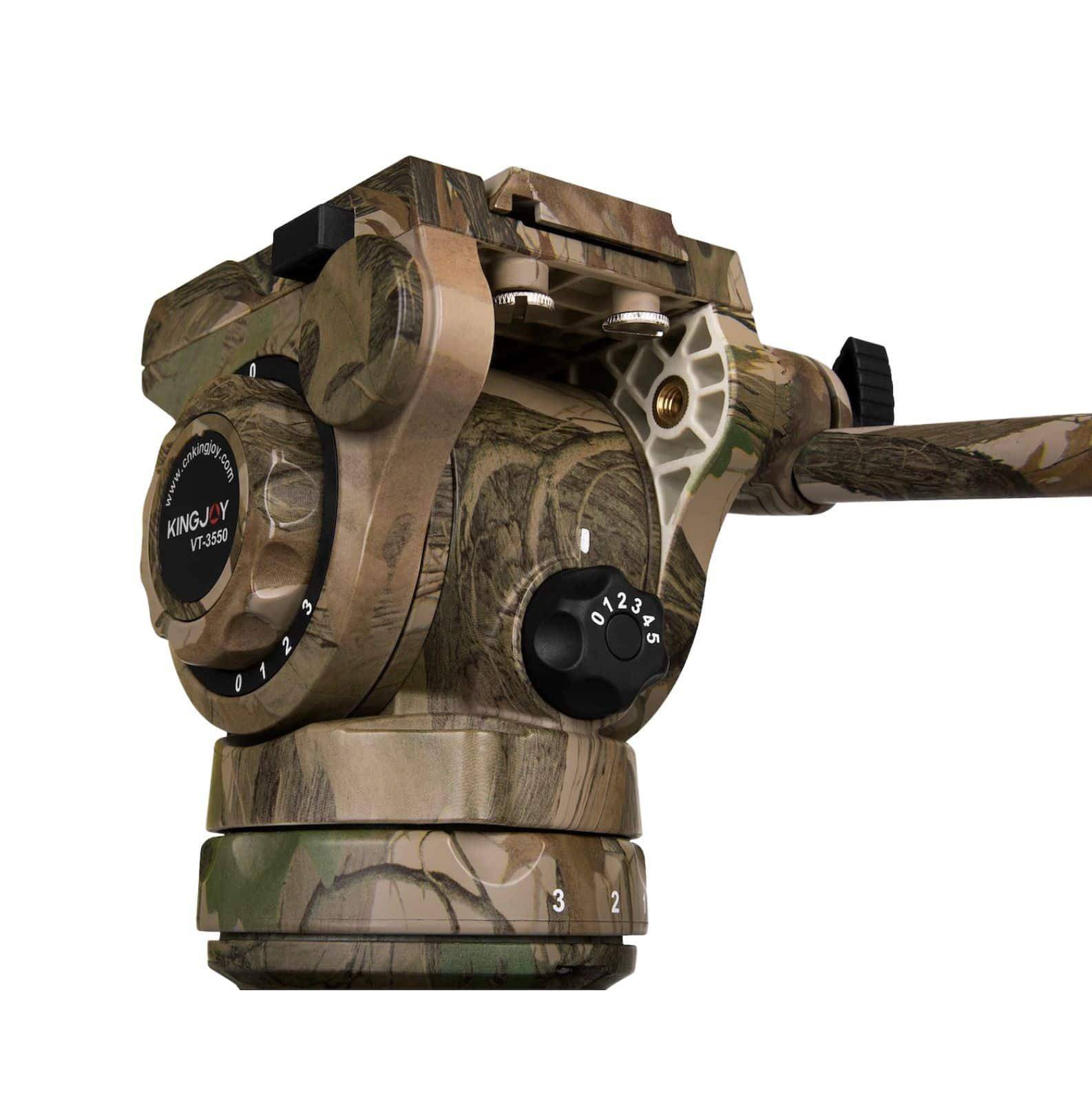 Mountain Series Carbon Camouflage Stativ C85M mit VT-3550M Stativkopf Mountain Series Carbon Camouflage Stativ C85M mit VT-3550M Stativkopf