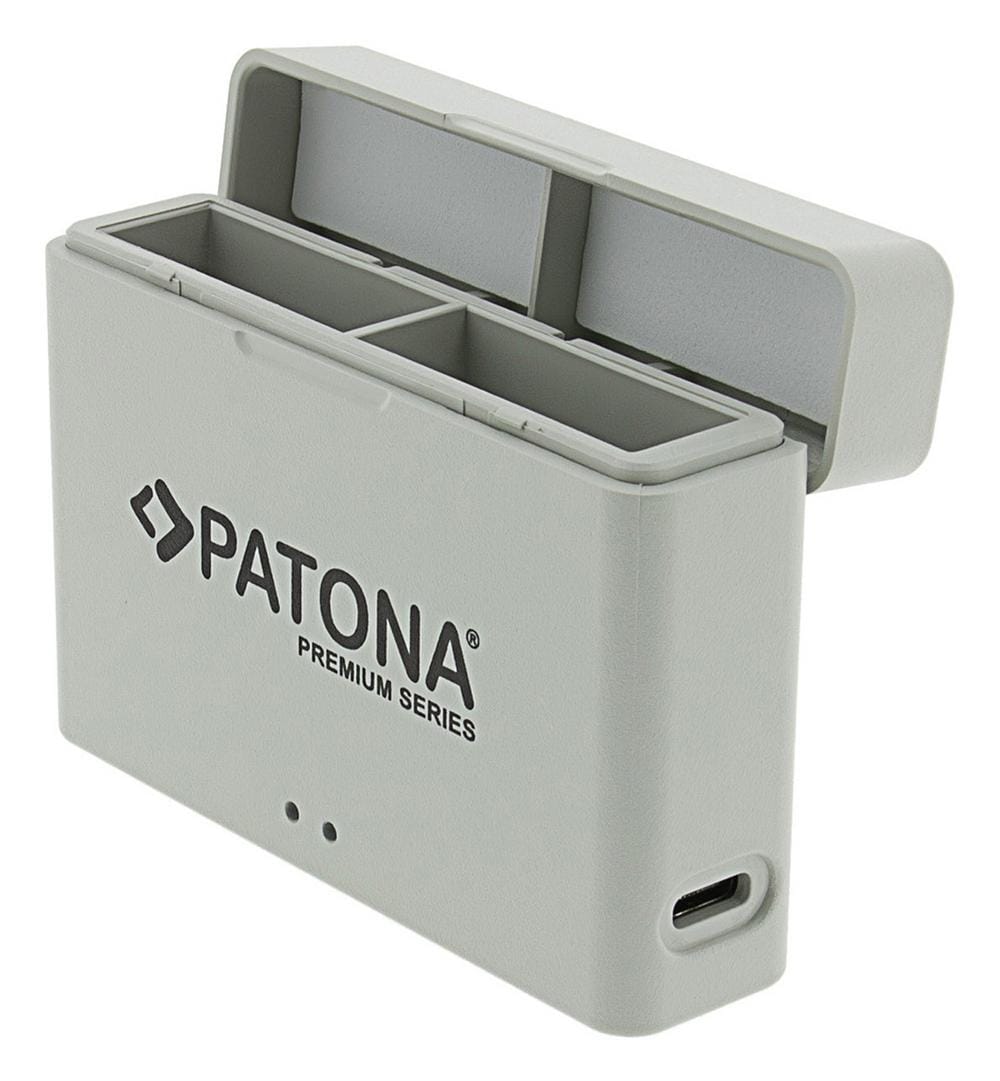 PATONA Premium Dual Charger Ladebox für DJI Osmo Action 3 4 und 5 inkl. USB-C Kabel PATONA Premium Dual Charger Ladebox für DJI Osmo Action 3 4 und 5 inkl. USB-C Kabel