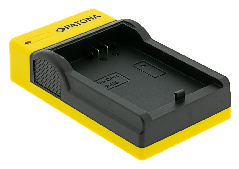 PATONA Slim USB Ladegerät mit USB-C Input für Canon LP-E5 EOS 1000D 450D 500D