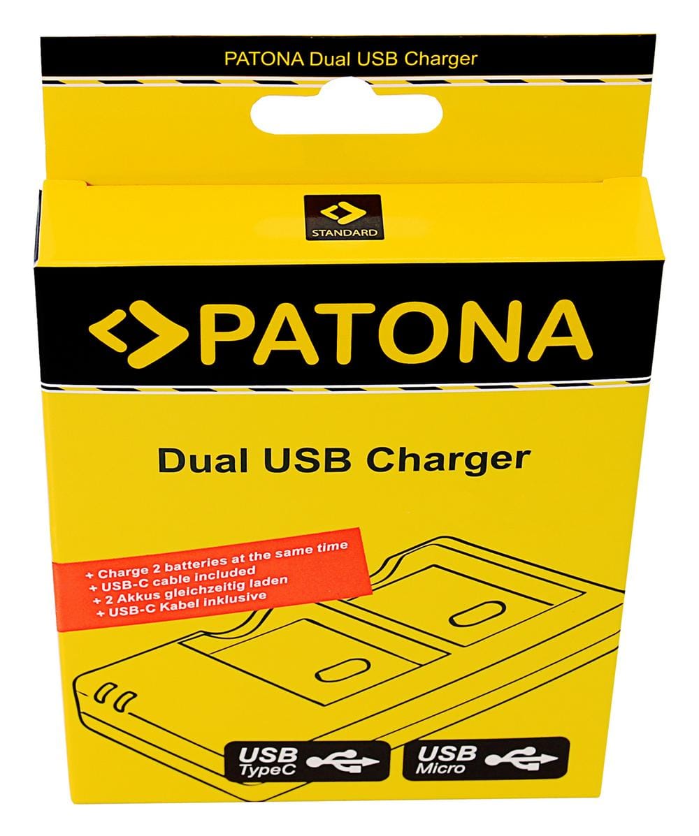 PATONA Dual Schnell-Ladegerät für Canon LP-E10 LPE10 inklusive USB-C Kabel PATONA Dual Schnell-Ladegerät für Canon LP-E10 LPE10 inklusive USB-C Kabel