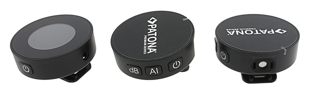 PATONA Premium AI Lavalier‑Mikrofon PTS‑I21S – drahtloses Lavalier‑Set mit zwei Sendern und Empfänger