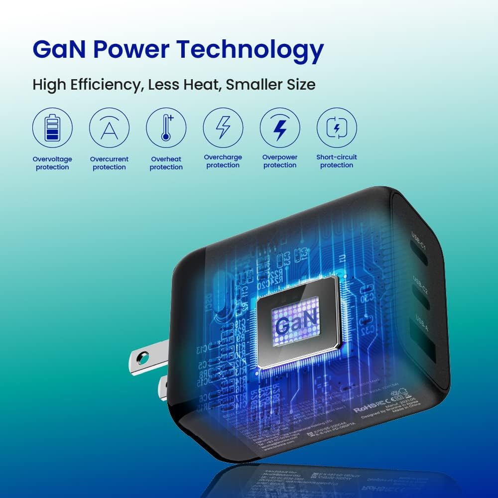 Bronine 1 Port Ladegerät USB-C 65W PD GaN für EU Bronine 1 Port Ladegerät USB-C 65W PD GaN für EU