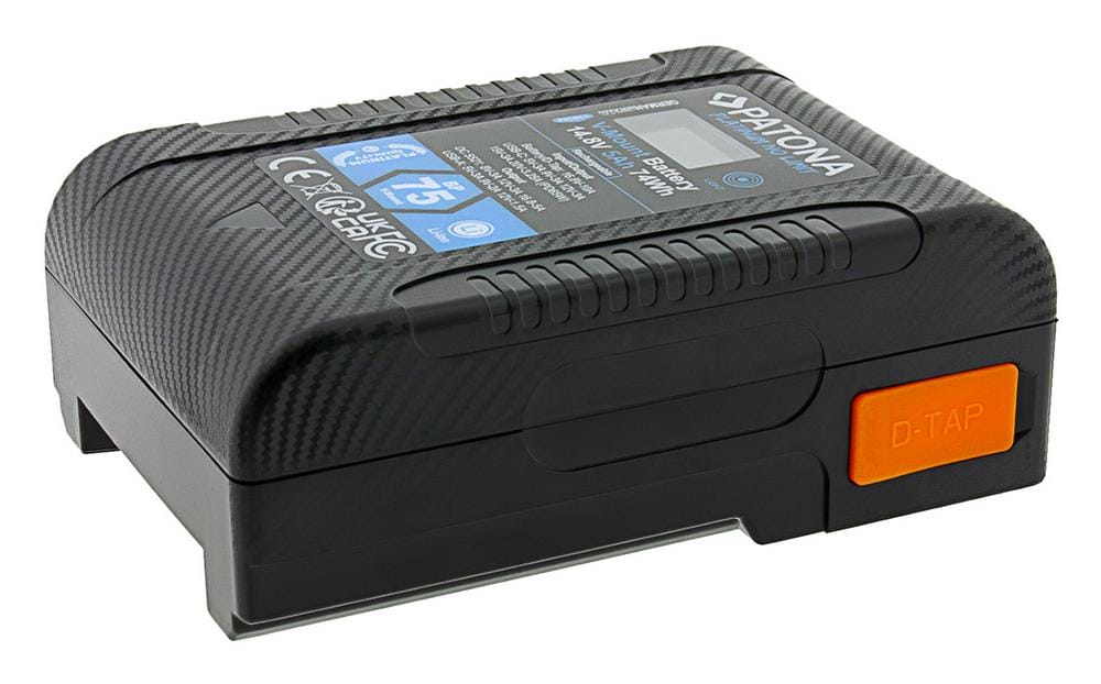 PATONA Platinum V‑Mount Akku BP‑75W PD65 74 Wh USB‑C USB‑A 2 x D‑Tap DC‑out inkl. Hardcase PATONA Platinum V‑Mount Akku BP‑75W PD65 74 Wh USB‑C USB‑A 2 x D‑Tap DC‑out inkl. Hardcase