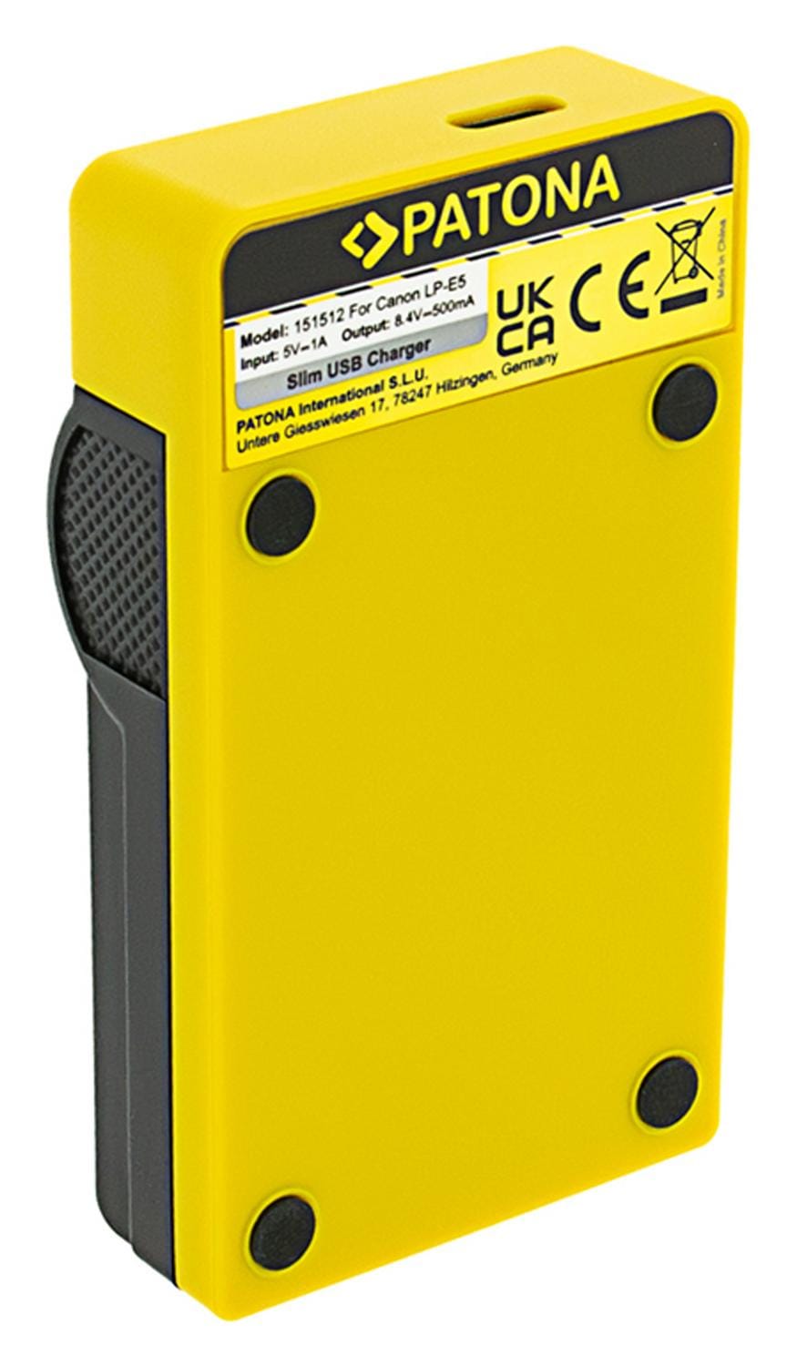 PATONA Slim USB Ladegerät mit USB-C Input für Canon LP-E5 EOS 1000D 450D 500D PATONA Slim USB Ladegerät mit USB-C Input für Canon LP-E5 EOS 1000D 450D 500D