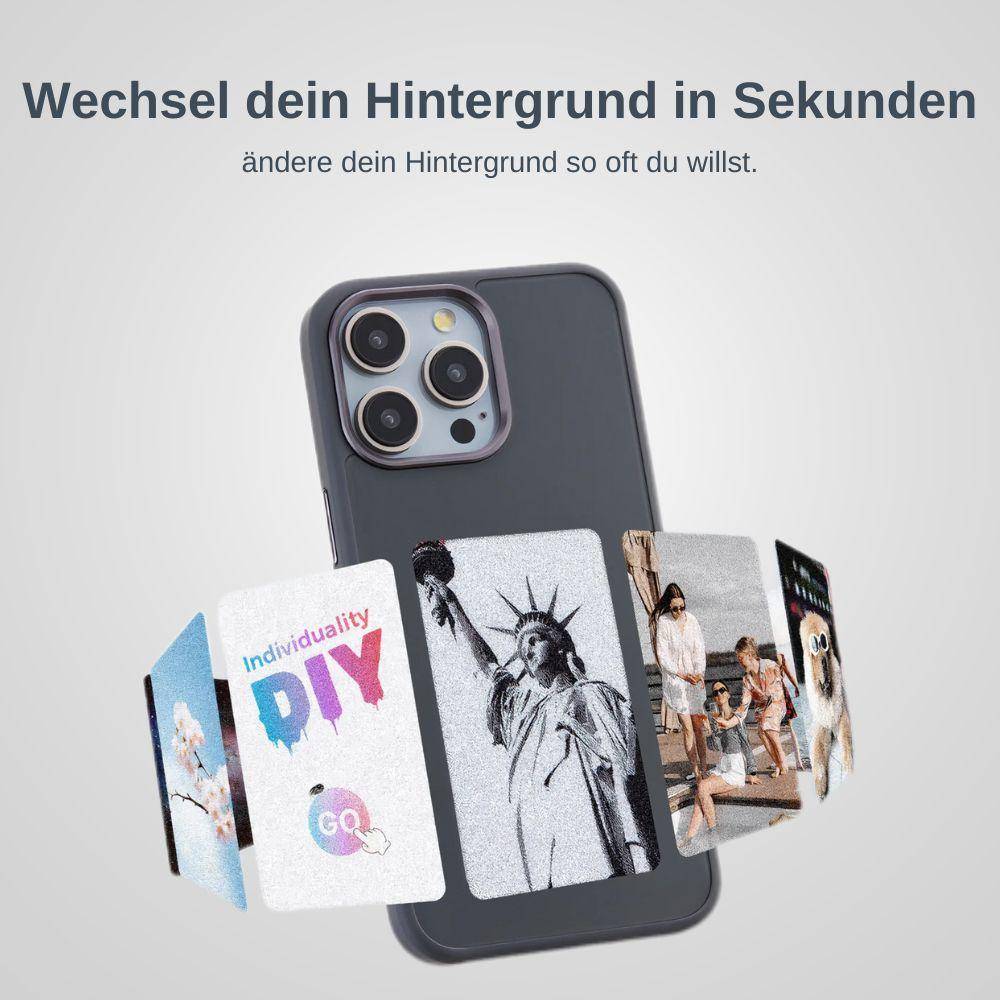 Innovative iPhone Schutzhülle mit NFC-basiertem Display für Bildanzeige