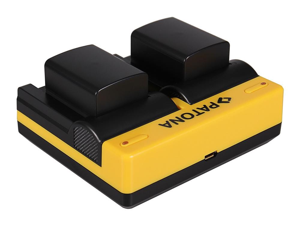 PATONA Dual Ladegerät für Canon BP-808 FSxx FS10 FS-10 FS100 FS-100 FS11 FS-11 HF inkl. Micro-USB Kabel